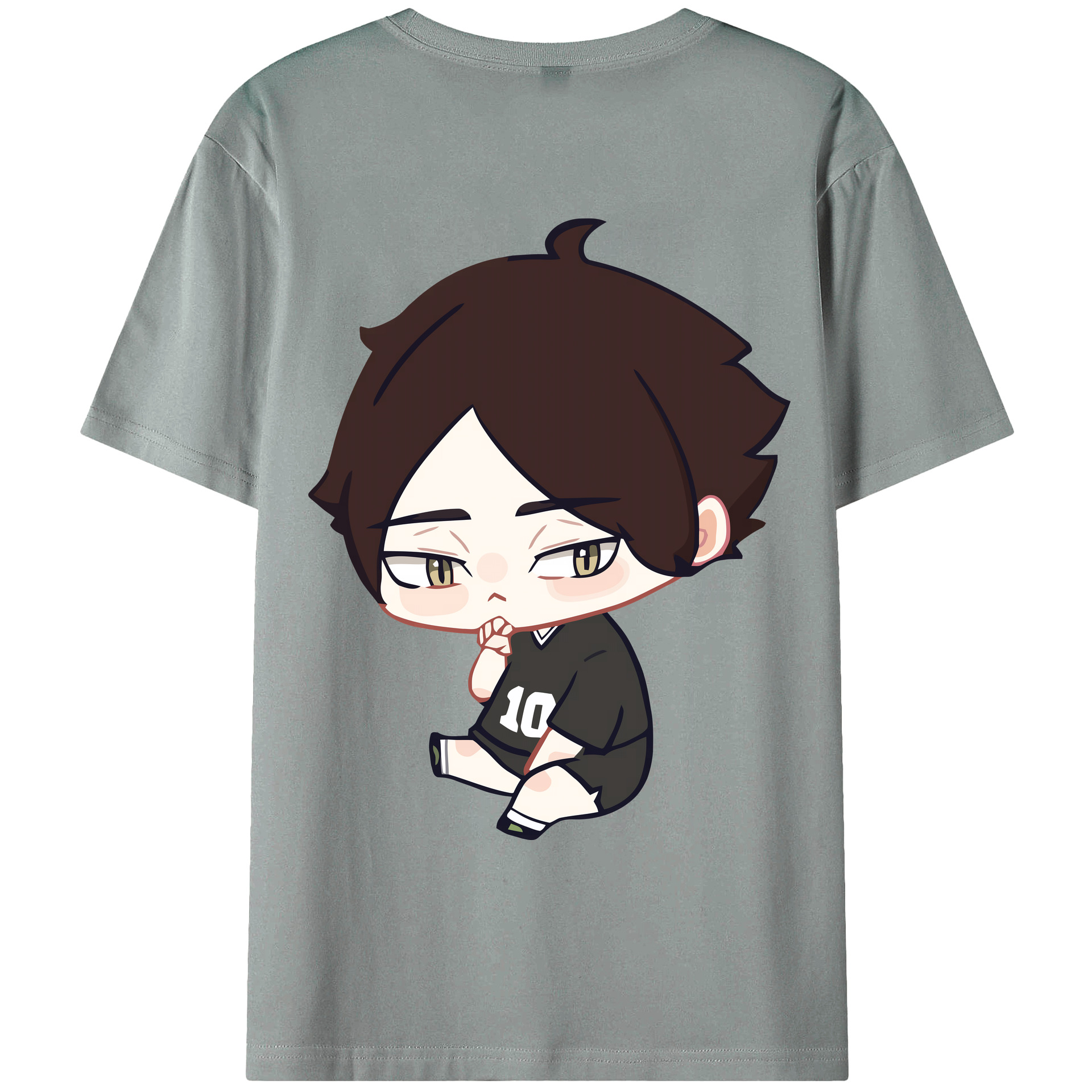 （画像用） ハイキュー!! Haikyu!! 綿100％ メンズ半袖Tシャツ（バックプリント） 通気性
